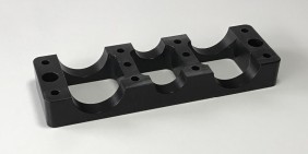 Drone Fuel Mount CNC machined in Peek plastic for Aerospace industry
