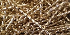 Brass swarf collection for metal waste recycling