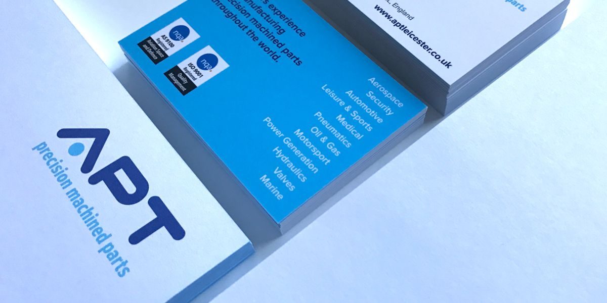 APT Leicester stationery designed and printed by Designeering