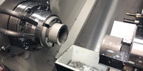 Bigger bar stock machined on Doosan Lynx