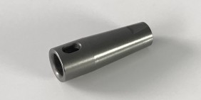 Titanium barrel turned part in titanium for Leon Paul fencing equipment