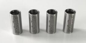 Laser etched stainless steel turned part fitting nut for automotive industry