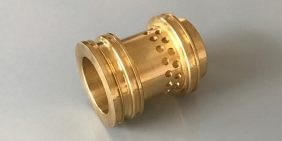 Brass restricter valve turned part for the Oil & Gas industry