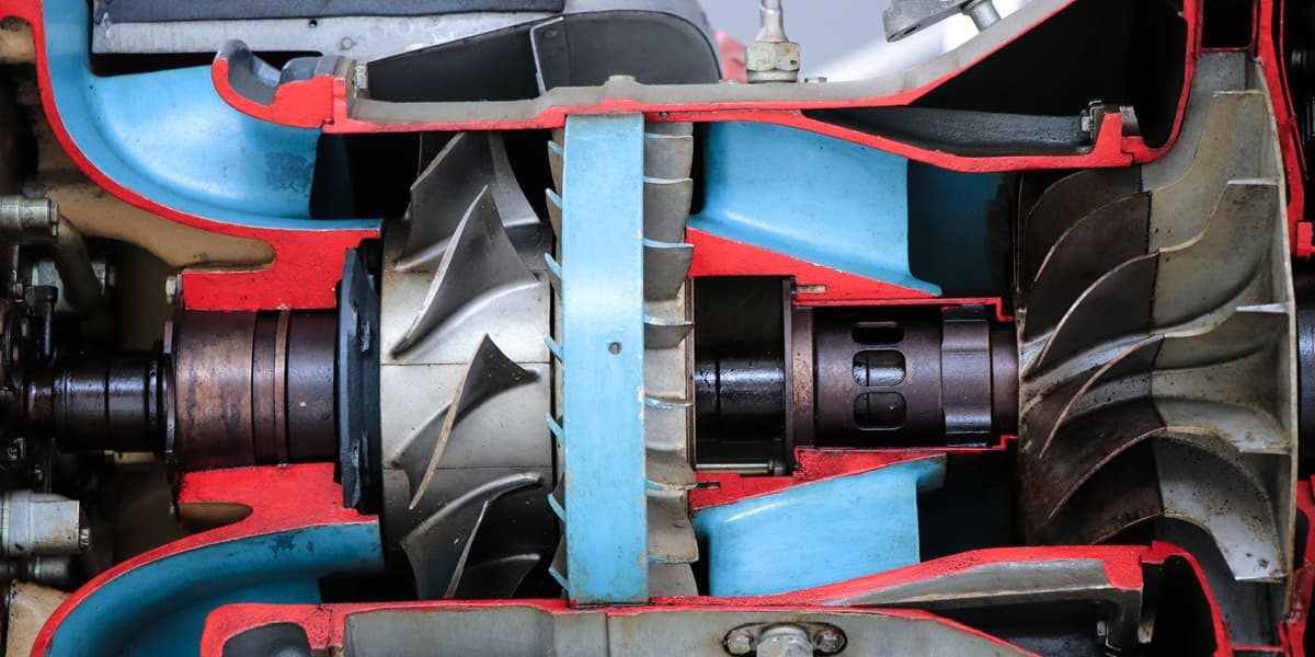 Inside a turbojet engine as invented by Sir Frank Whittle
